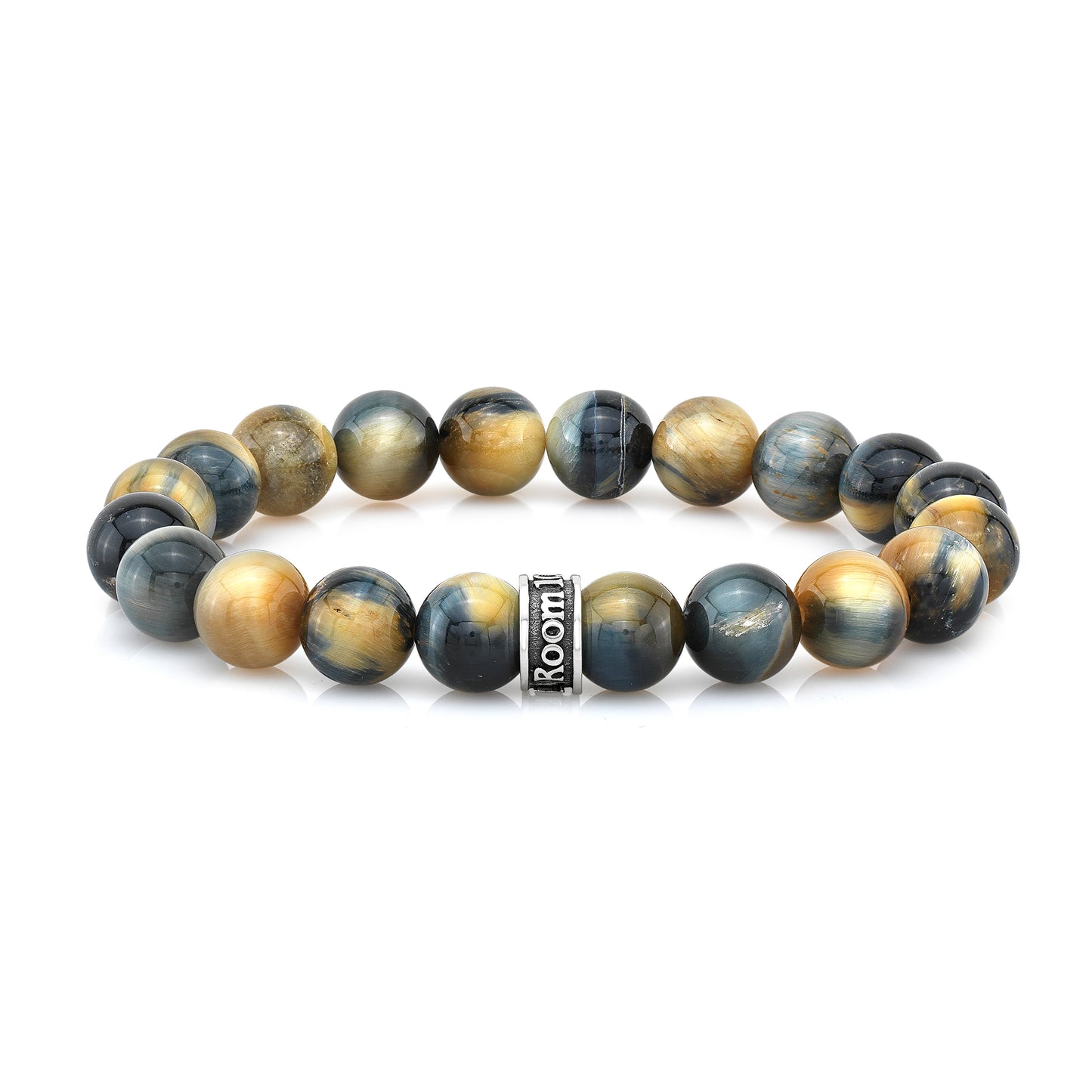 10 mm Blue Green Tiger Eye Bead bracelet/archive