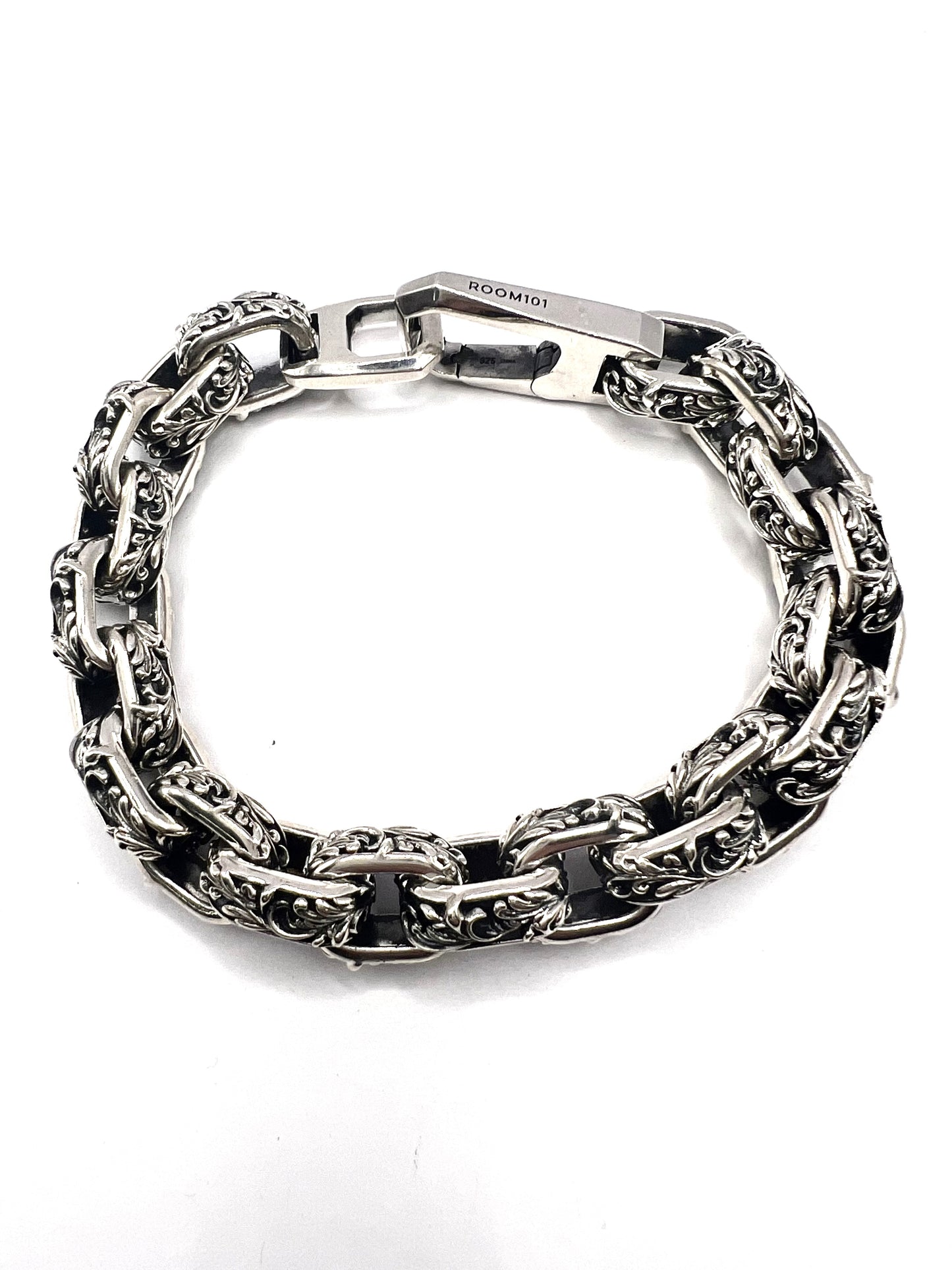 LARGE FILIGREE LINK BRACELET 9 INCH/ARCHIVE