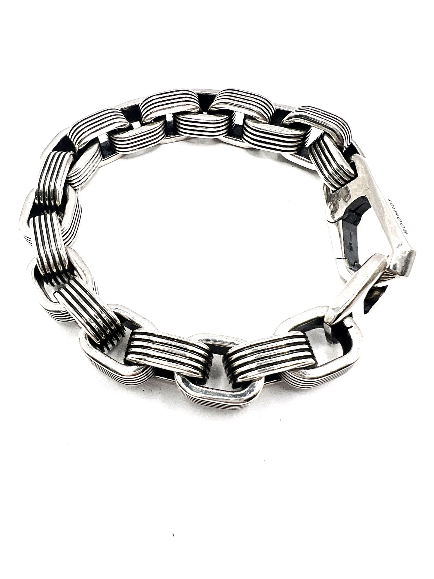 LARGE STRIPED LINK BRACELET 9 INCH/PROTOTYPE