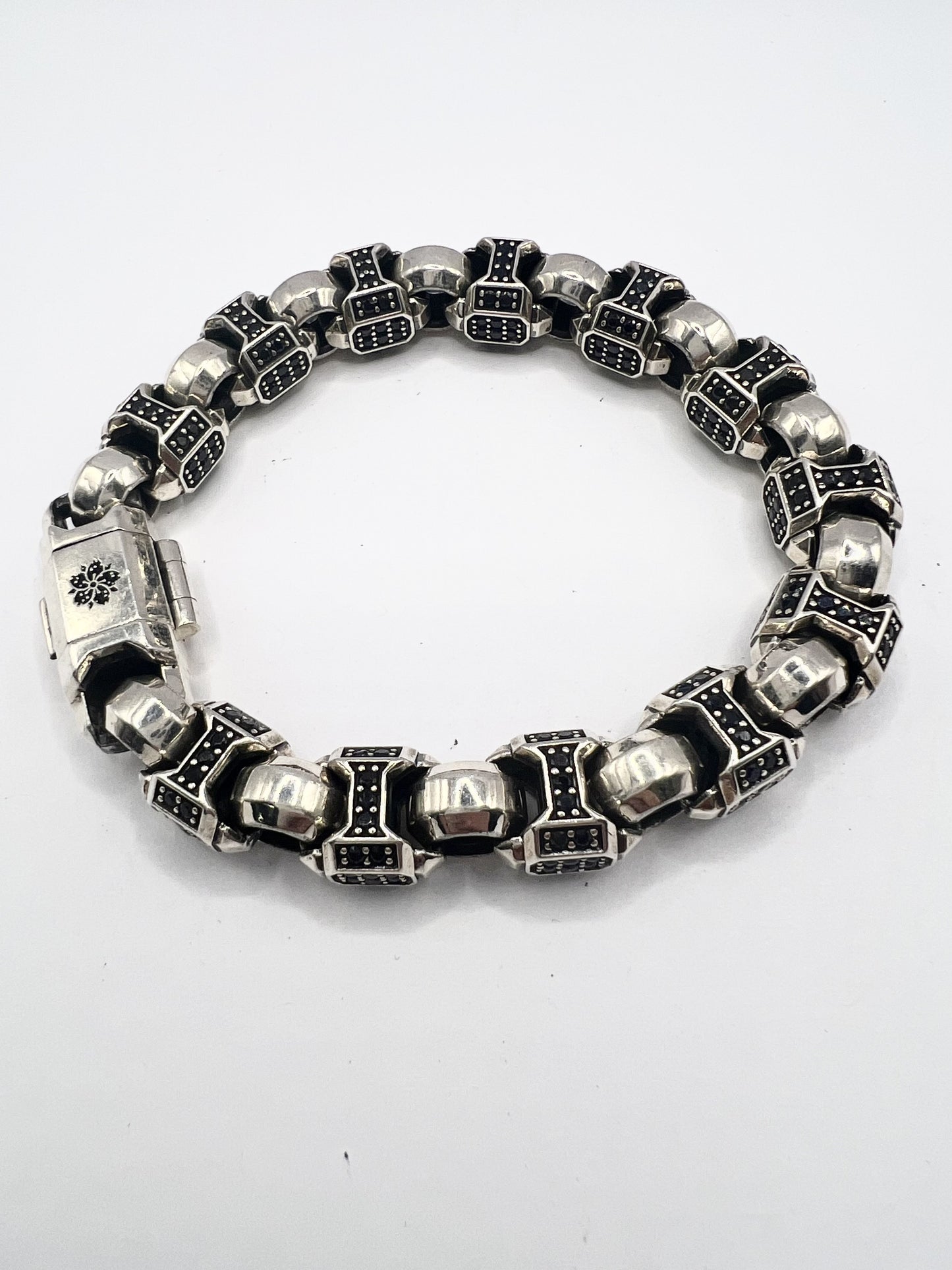 MEDIUM SIZE CATERPILLAR ONYX PAVE BRACELET 8 INCH/PROTOTYPE