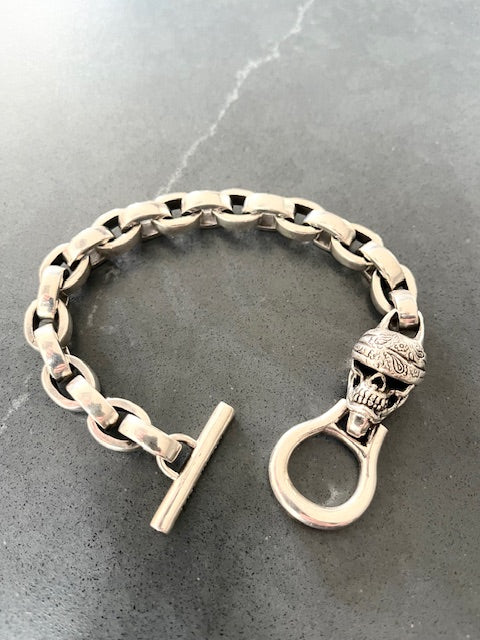Sterling Silver Medium Octa link/Osok Bracelet 9"/Archive