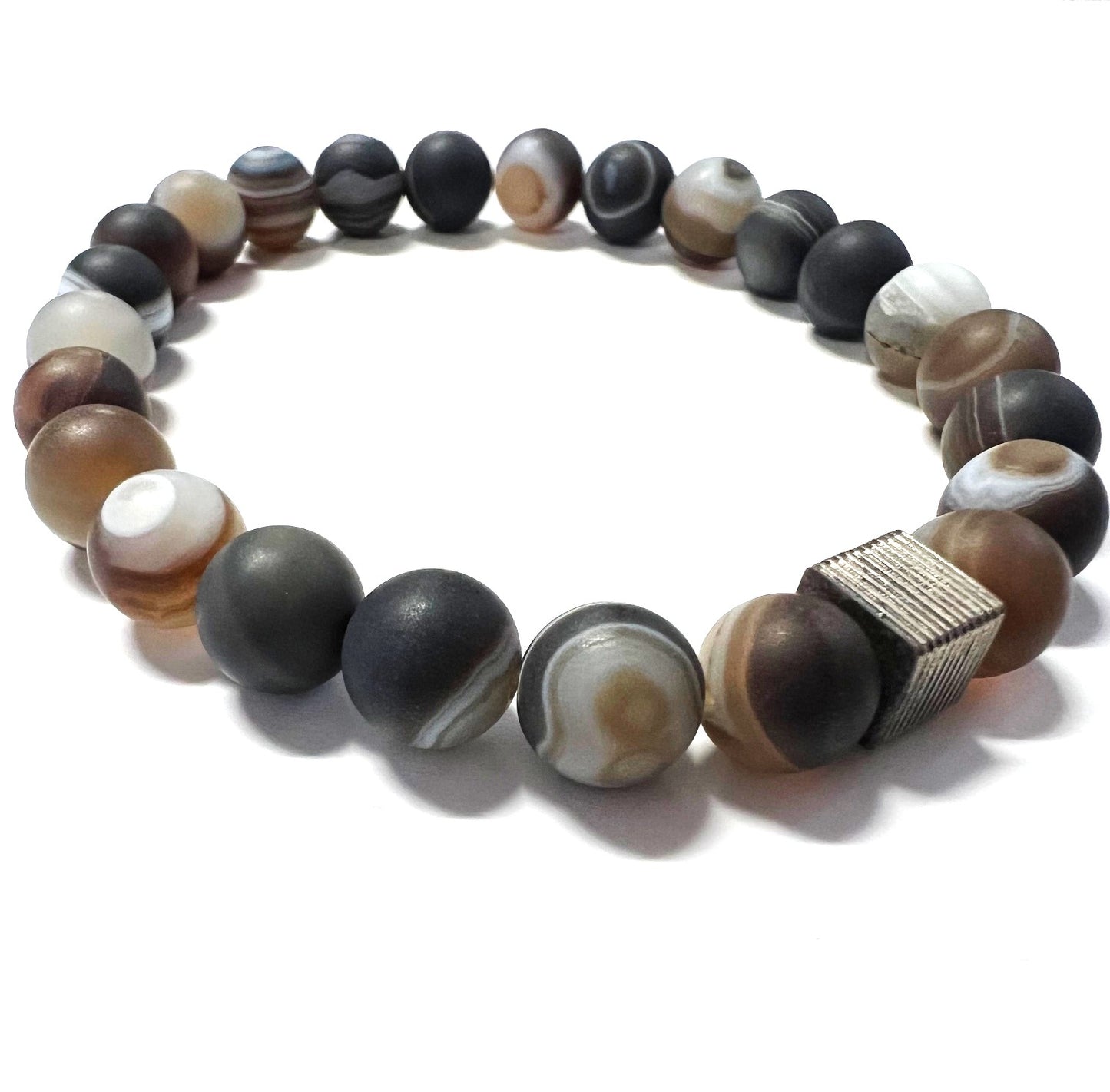 Frosted Agate Bead Bracelet/Prototype