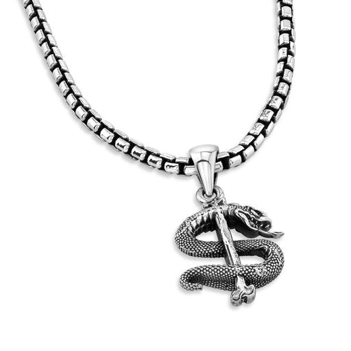 Sterling Silver Snake Dollar Sign pendant/Archive