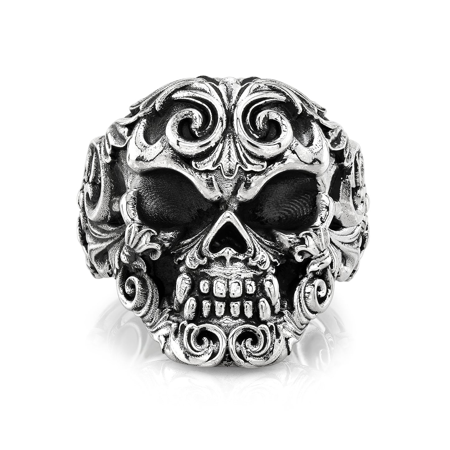 Sterling Silver 07 Filigree Skull Ring size 8.5/Archive