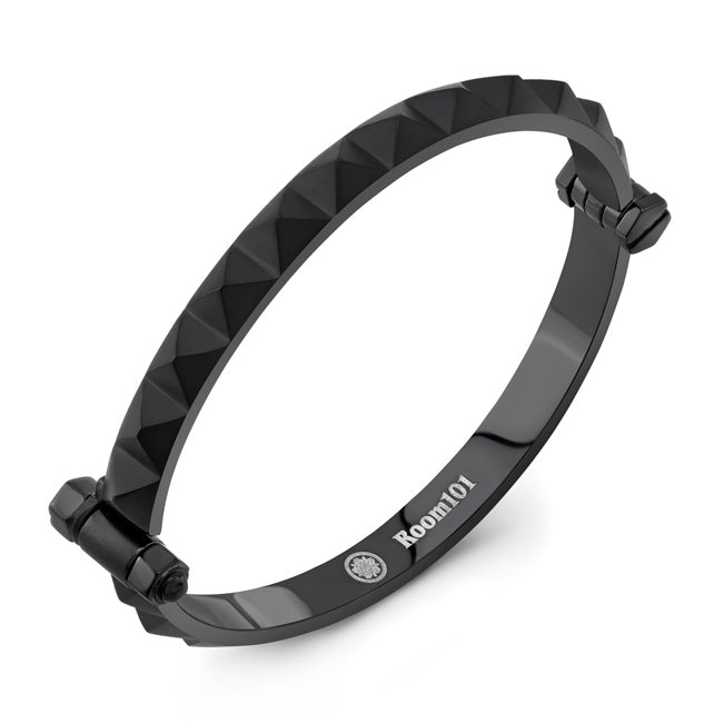 Stainless Steel Black PVD Punk Bangle Ladies Size/Archive