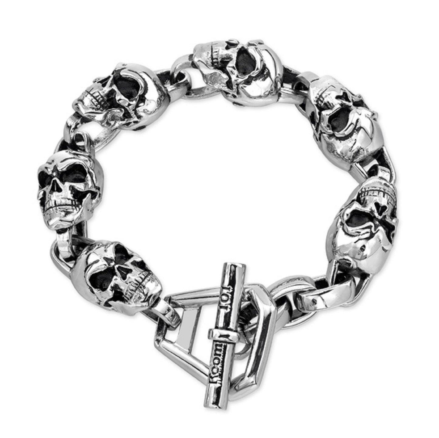 Stainless steel Skull link Bracelet 9.5 inch/Archive