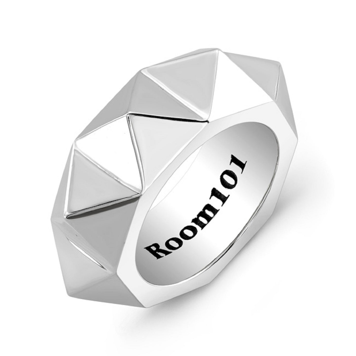 Stainless Steel Pyramid Ring /Archive