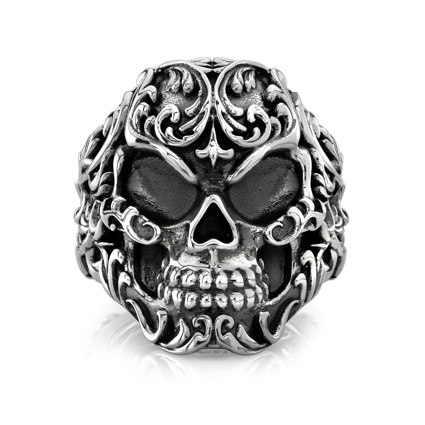 Sterling Silver Filigree Skull Ring size 9.5/Archive