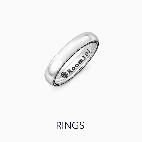 Silver Ring and RINGS text