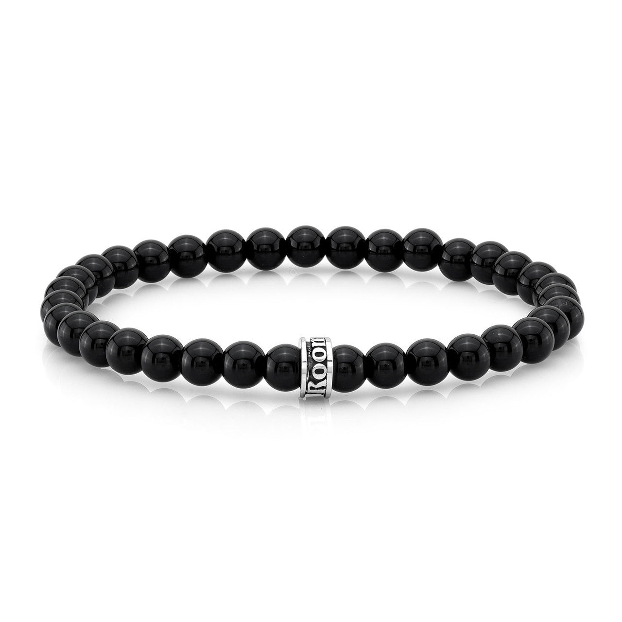 Small Black Agate Bead Bracelet