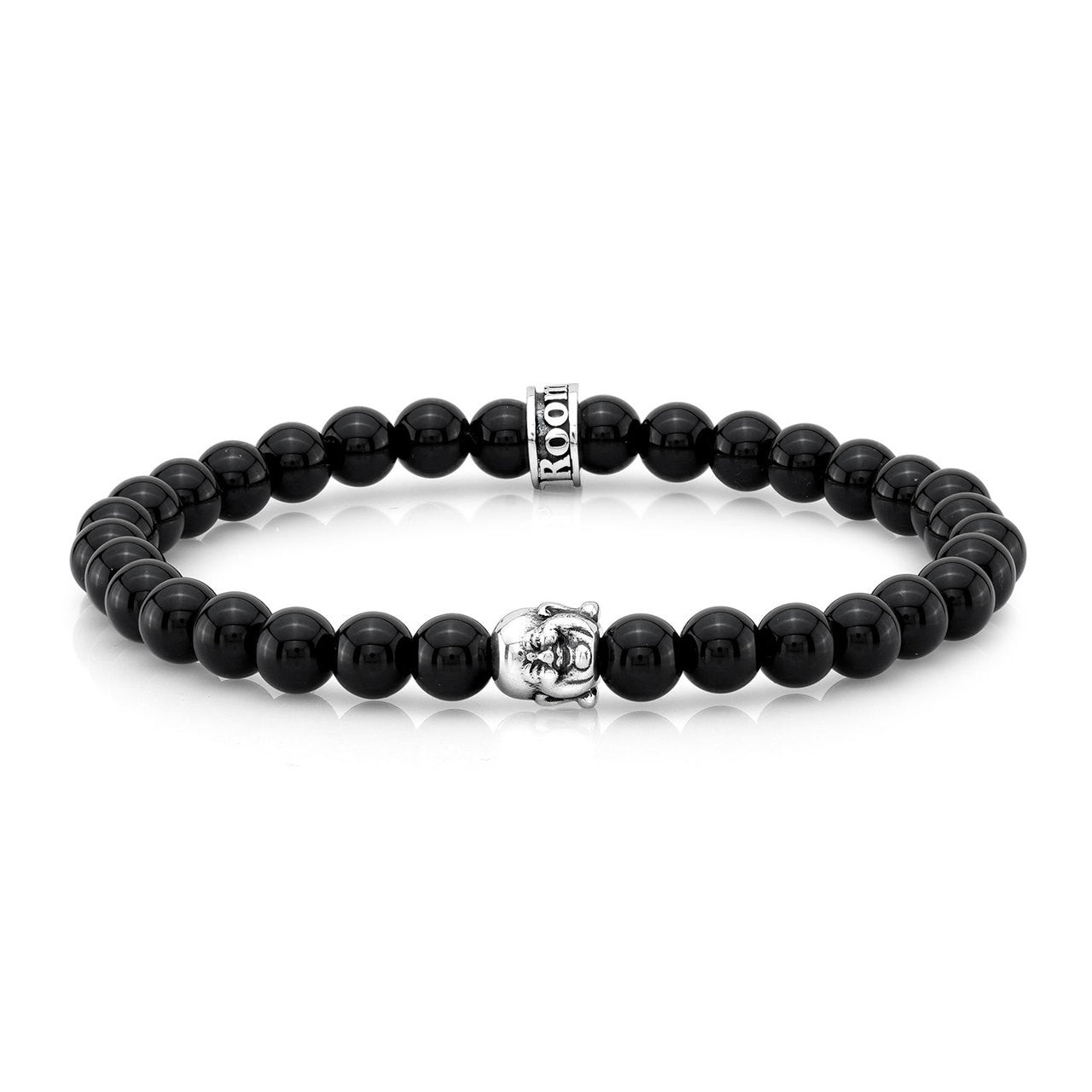 Small Agate Buddha Bead Bracelet