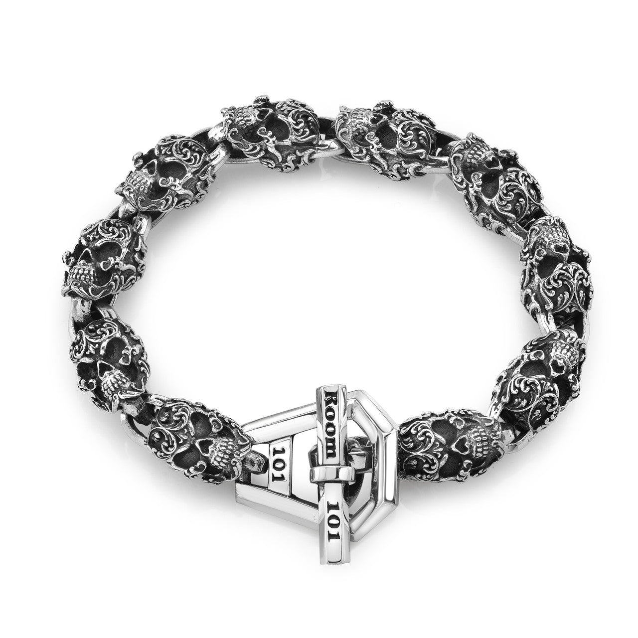 Filigree Skull Link Bracelet