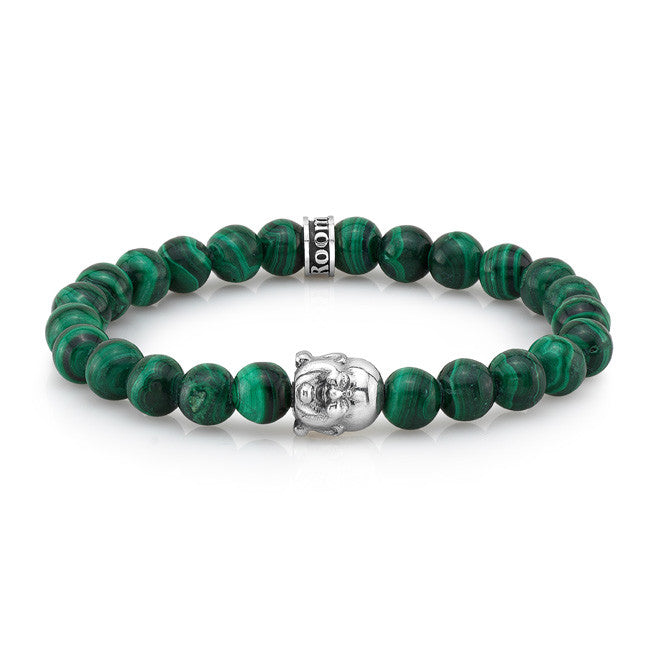 Malachite Buddha Bead Bracelet