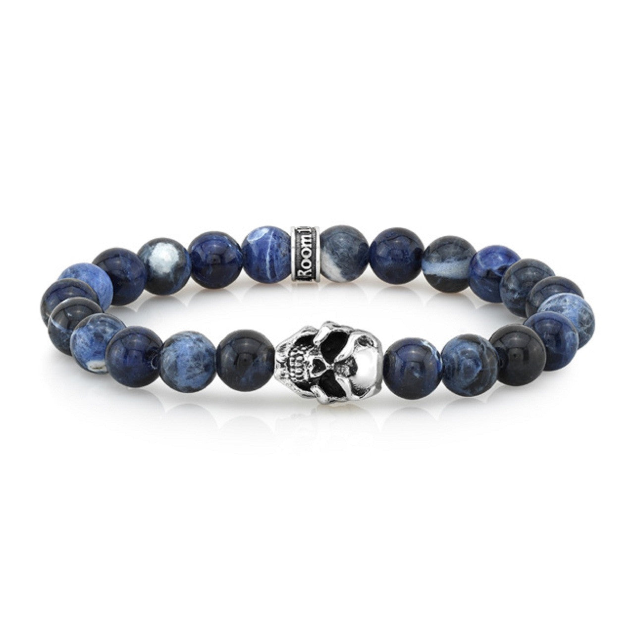 Sodalite Skull Bead Bracelet