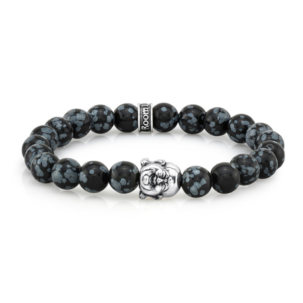 Snowflake Agate Buddha Bead Bracelet