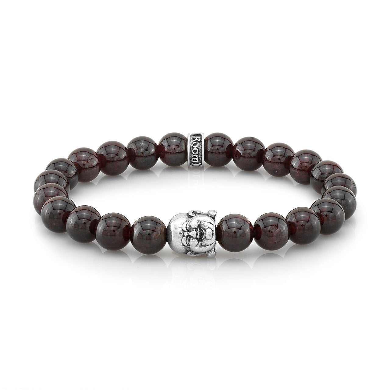 Garnet Buddha Bead Bracelet