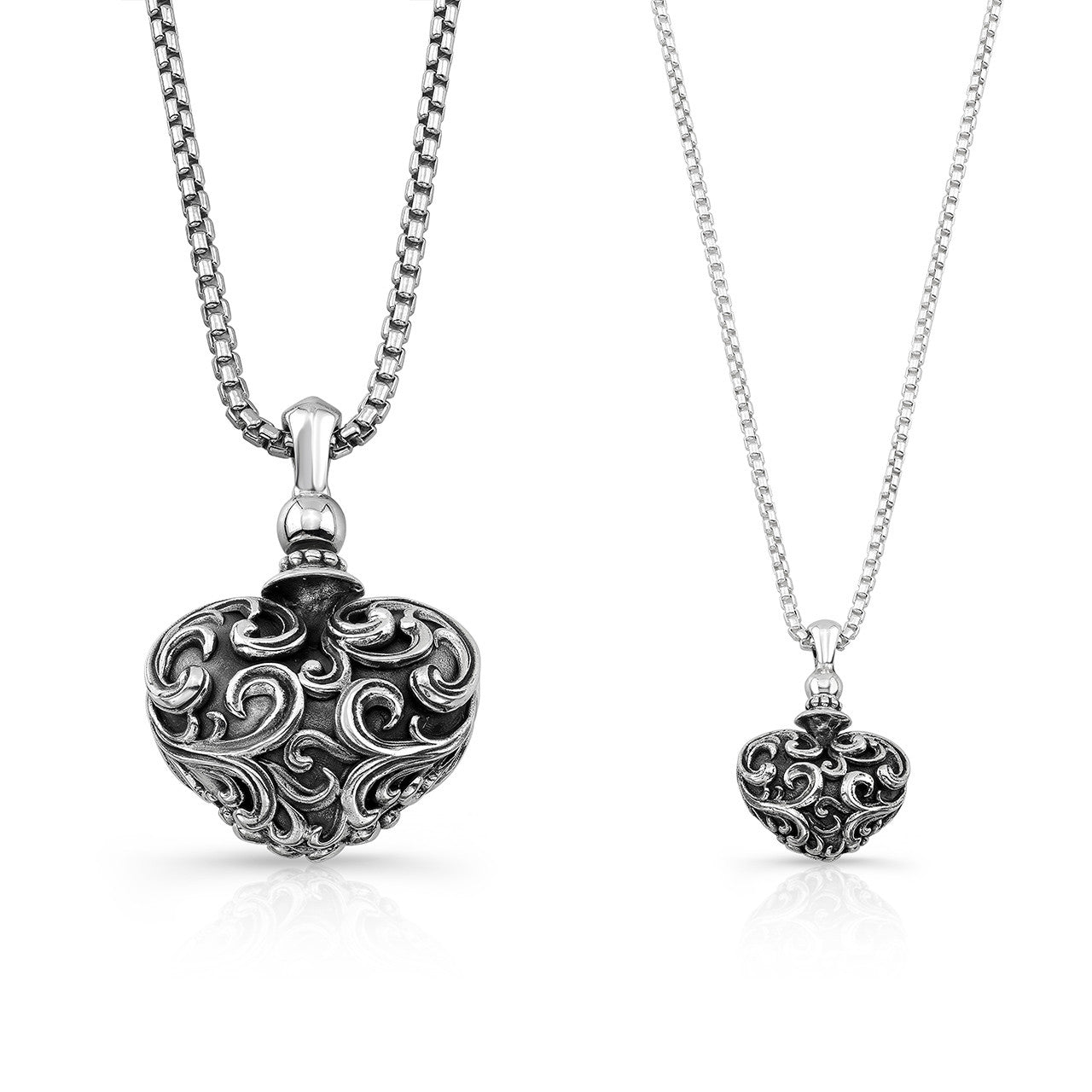 Sterling Silver Filigree Heart Pendants