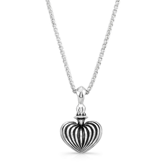 Striped Heart Pendant