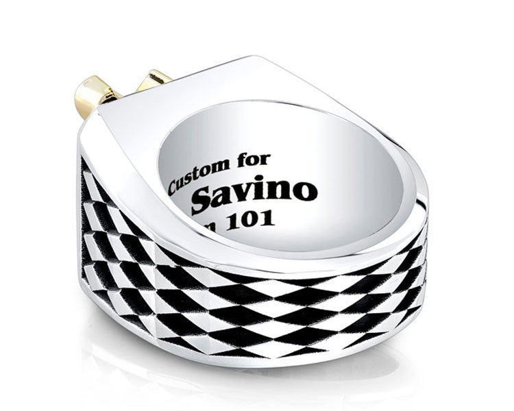 Custom Sterling Silver and Gold Monogram Block Ring