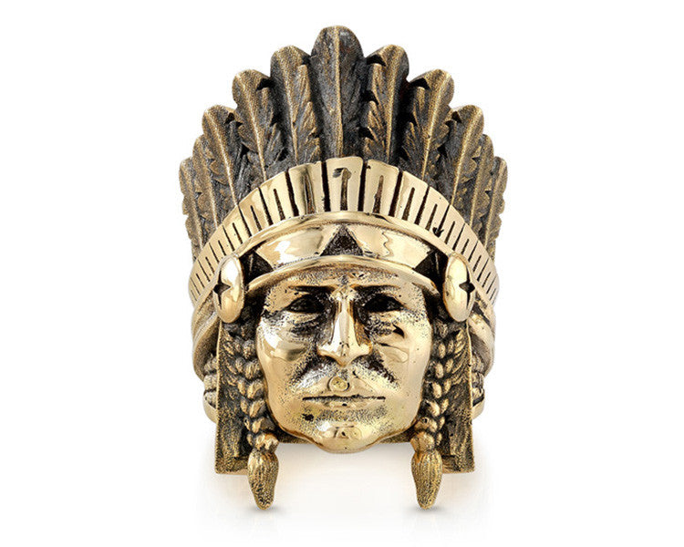 Custom 18K Gold El Indio Ring