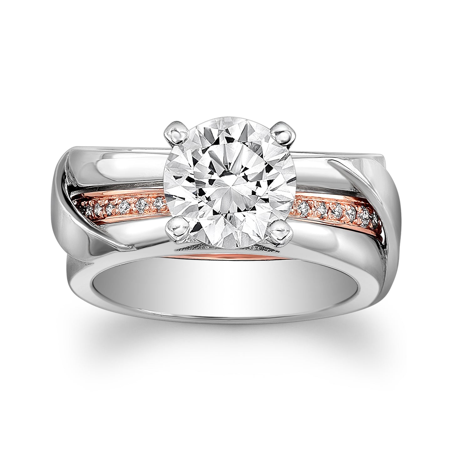 Custom Wedding Set with Rose Gold Band