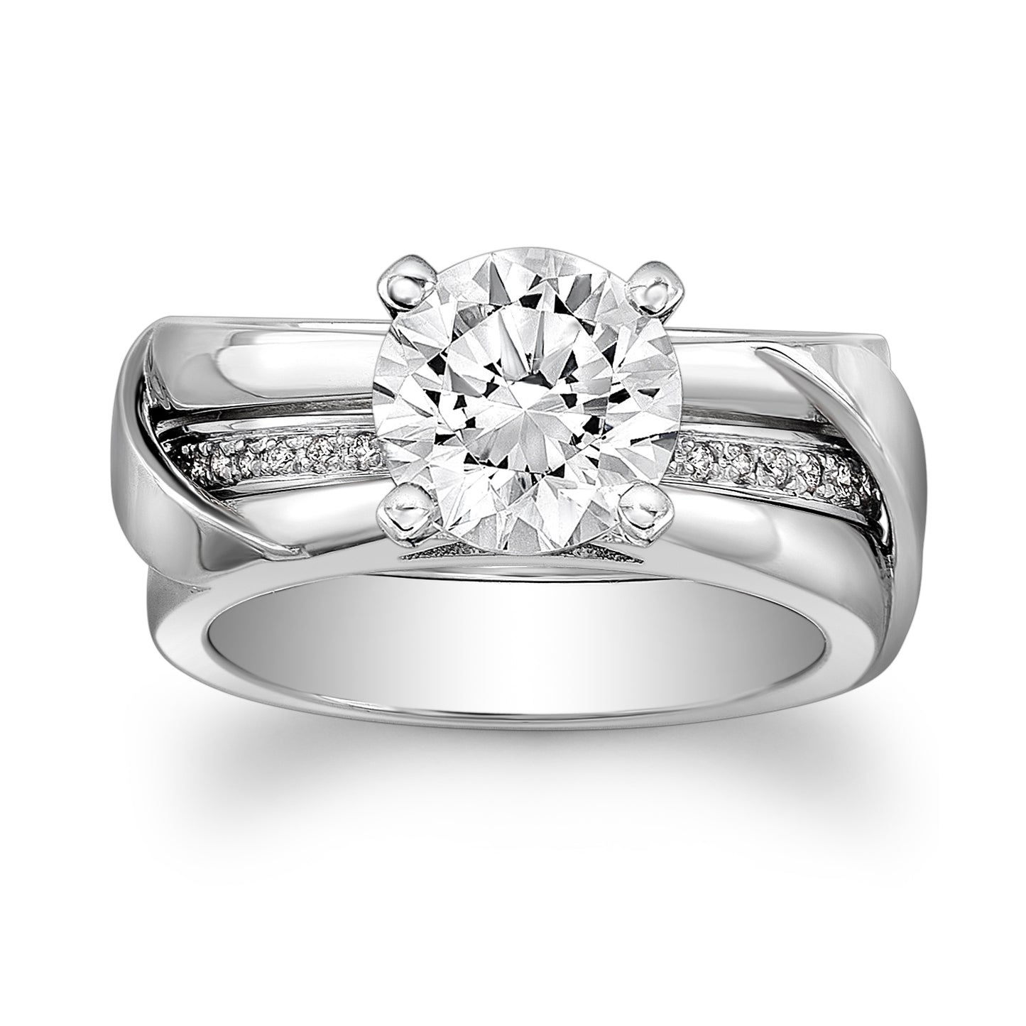 Custom Wedding Set with White Gold Band