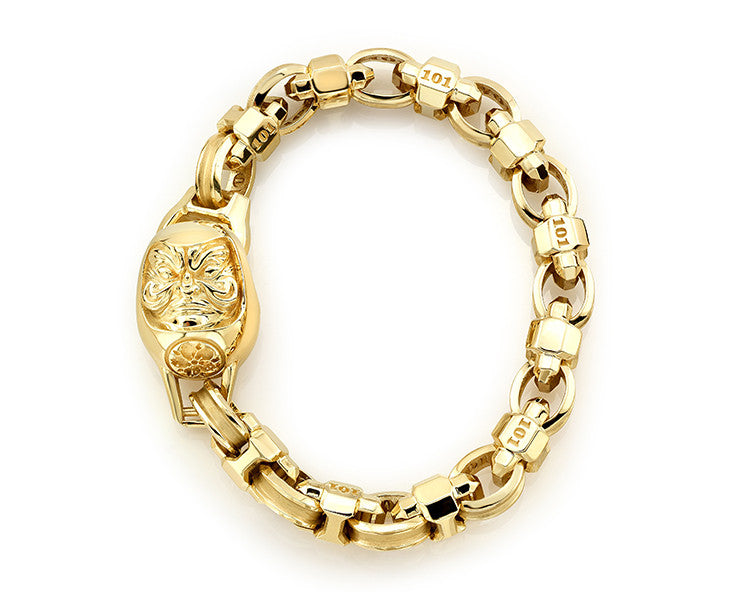 Custom 18K Gold Daruma Bracelet