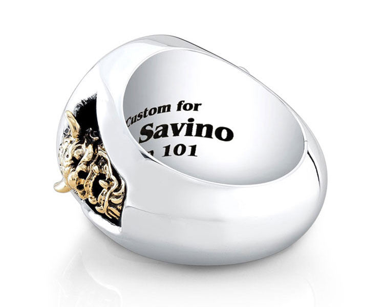 Custom Sterling Silver and Gold Family Ring