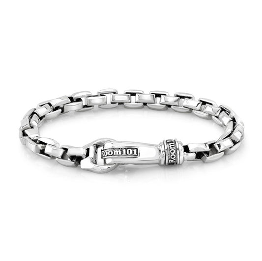 Sterling Silver Box link Bracelet 9 inch/archive