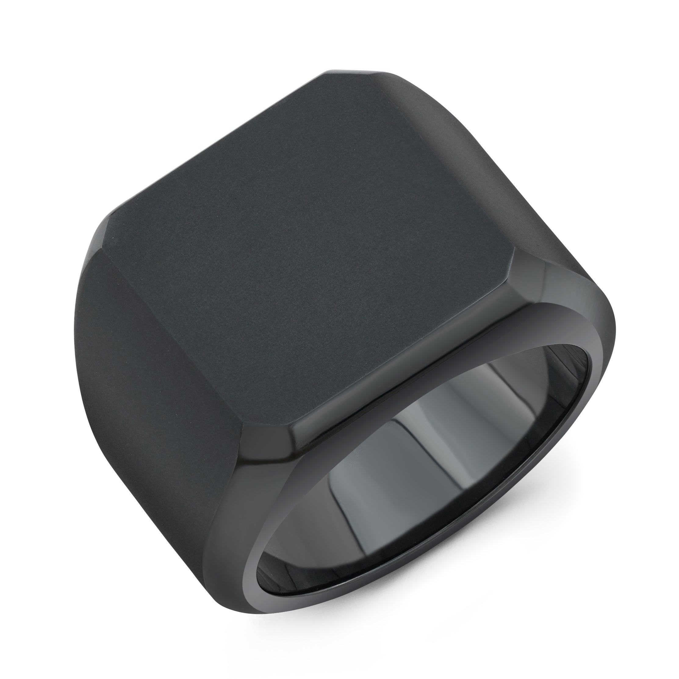 BLOCK RING IN BLACK TITANIUM – The 101 Corporation