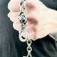 Sterling Silver Octa link/Devil Skull Bracelet 9"/Archive