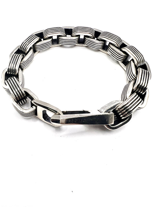 LARGE STRIPED LINK BRACELET 9 INCH/PROTOTYPE
