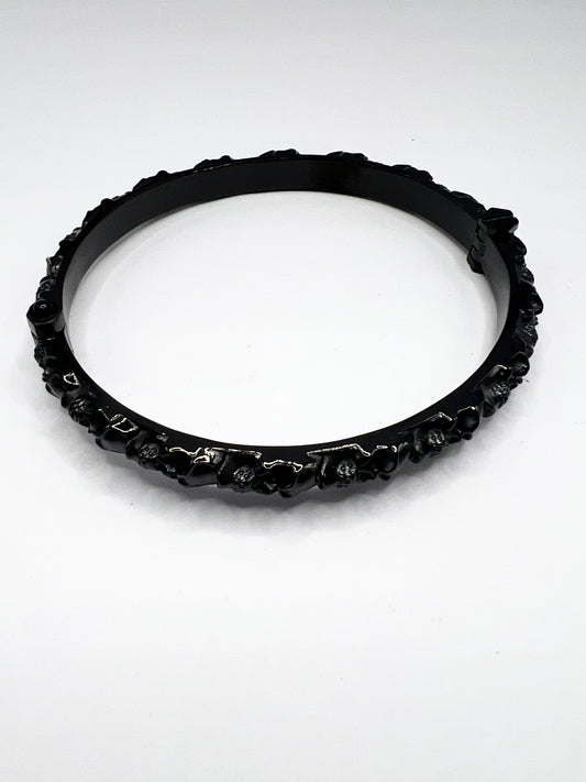 STAINLESS STEEL BLACK PVD SKULL BANGLE BRACELET/PROTOTYPE