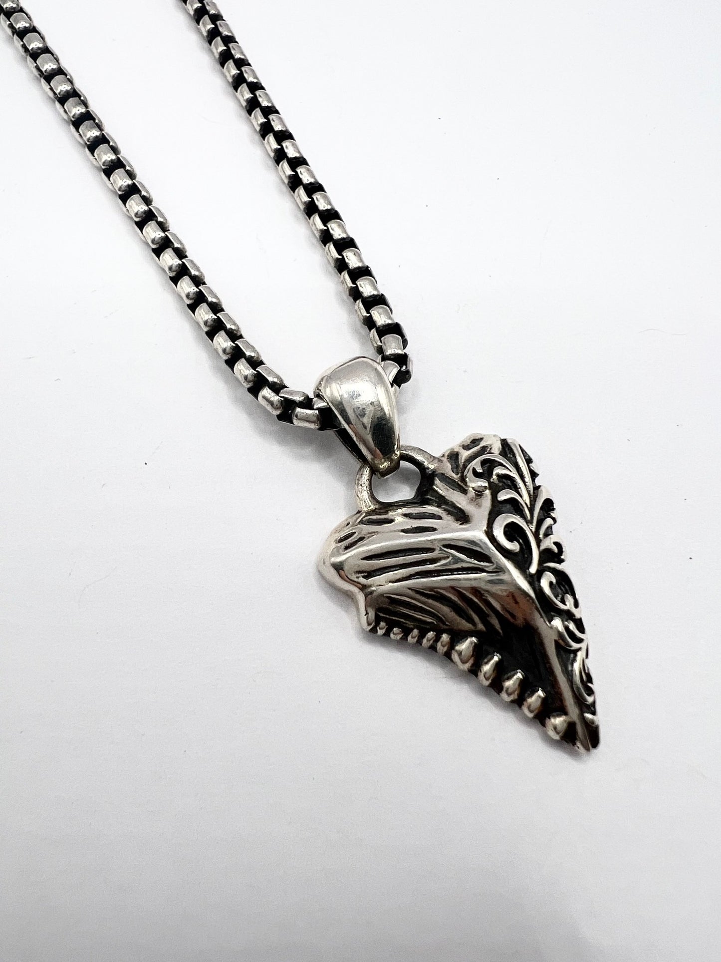 STERLING SILVERHEARTPENDANT  WITH CHAIN /PROTOTYPE