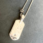 Sterling Silver Distressed Dog Tag with chain