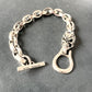 Sterling Silver Octa link/Devil Skull Bracelet 9"/Archive