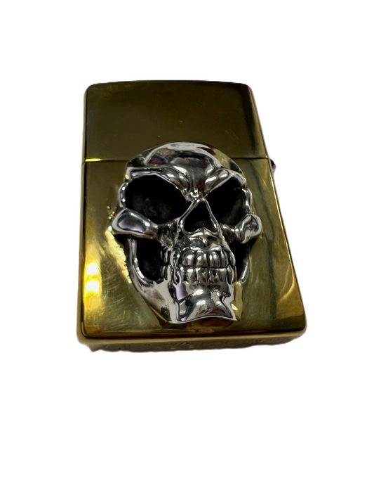 Lighter with Sterling Silver XL Skull/Prototype