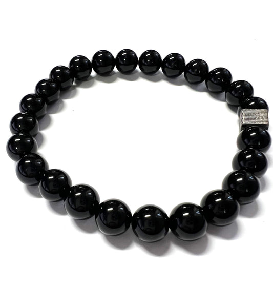 Polished Agate Bead Bracelet/Prototype