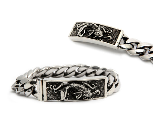 STAINLESS STEEL KOI FISH BRACELET 9.5 INCH/ARCHIVE