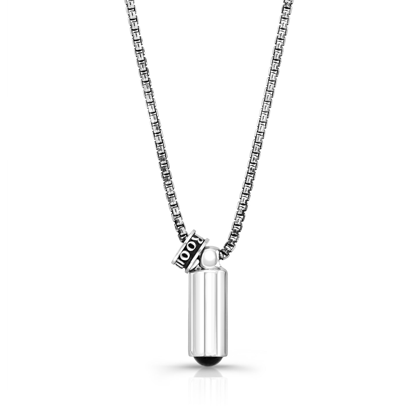 Sterling Silver Container Pendant w/Onyx /Archive
