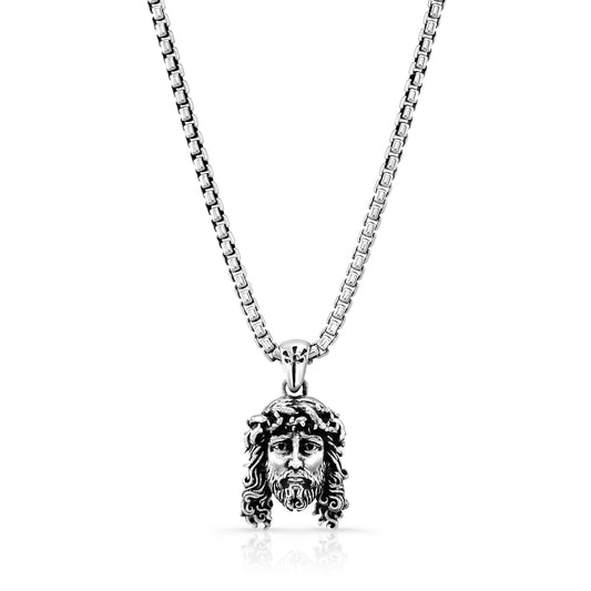 Mini Jesus Face Pendant with Chain /Archive