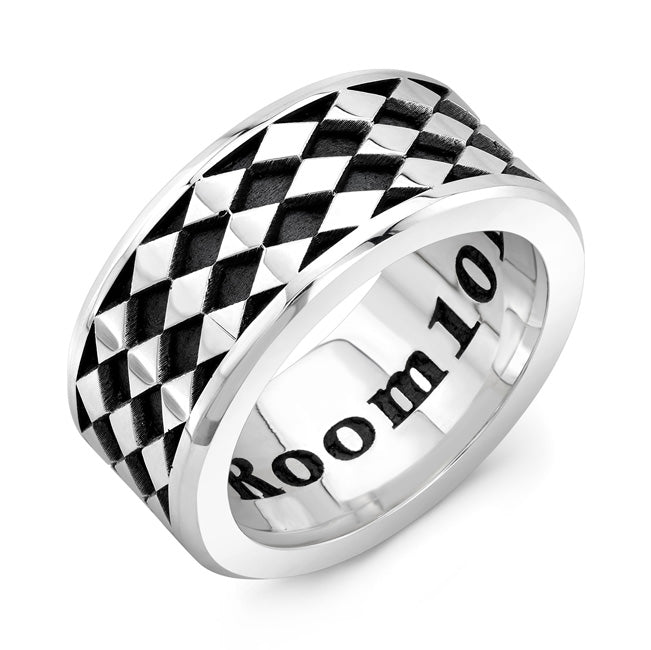 Sterling Silver Diamond Band size 10/Archive
