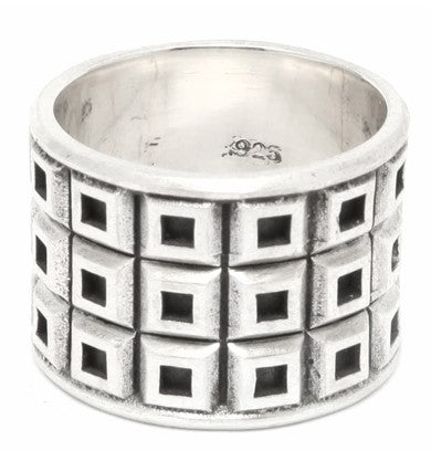 STERLING SILVER"TANK CHECKER" BAND/PROTOTYPE
