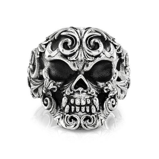 07 Filigree Skull Ring