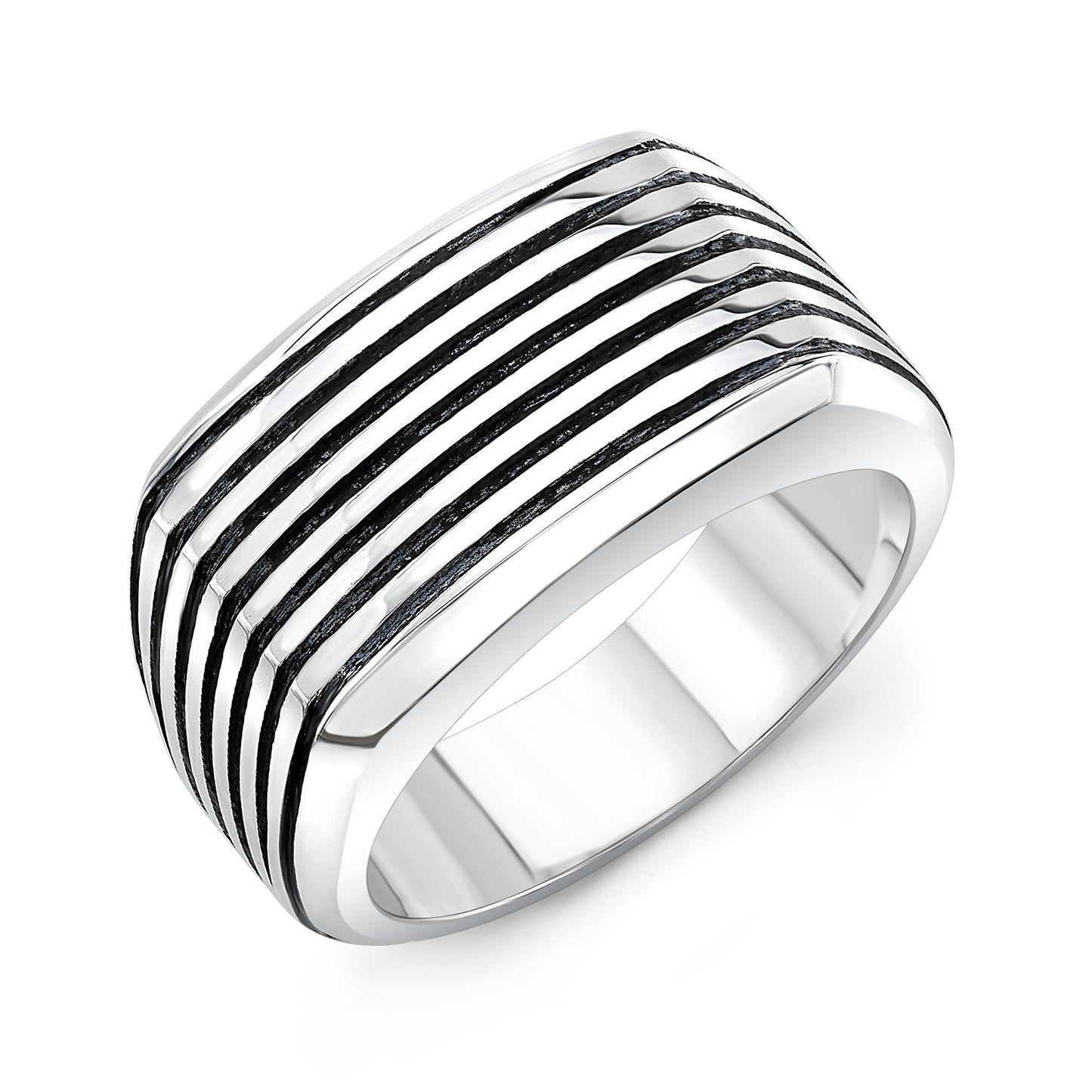 Striped Signet ring size 12/Archive