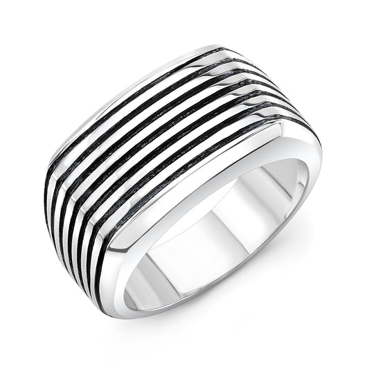 Striped Signet ring size 12/Archive