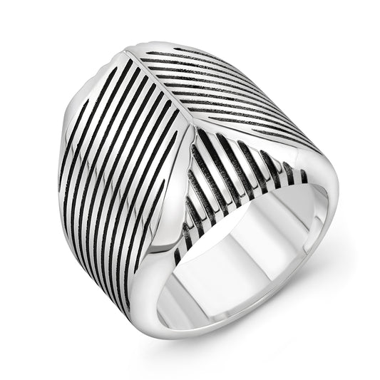 STRIPED TALON RING/STUDIO SAMPLE