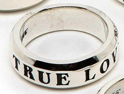 STERLING SILVER COMMITMENT BAND "TRUE LOVE"/PROTOTYPE