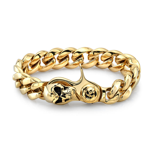 Drake Bracelet in stainless steel Yellow gold plated 9.5"/Archive