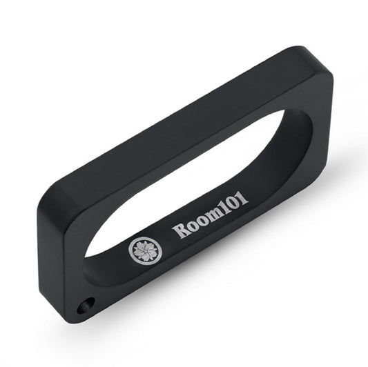 Stainless Steel Black PVD 2 fingers ring/archive